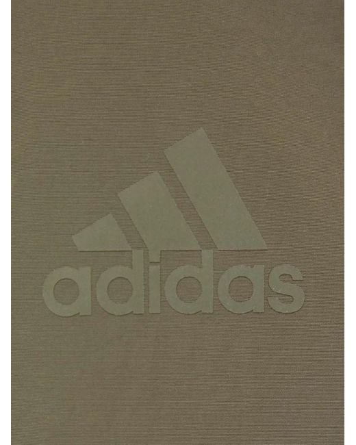 Adidas Green Faux-Fur Trimmed-Hood Jacket