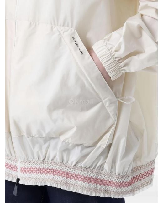 Moncler Natural Verzierter Regenmantel