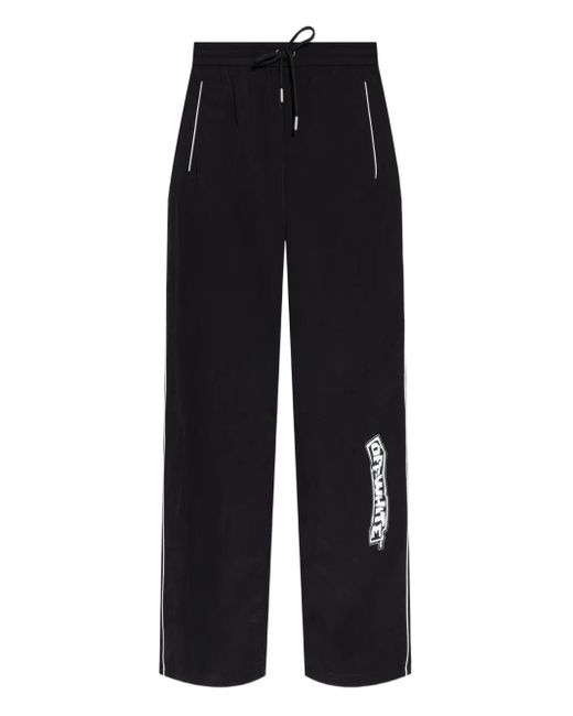 メンズ Off-White c/o Virgil Abloh Logo-detail Side-stripe Trousers Black