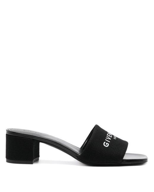 Sandales 50 mm à logo imprimé Givenchy en coloris Black