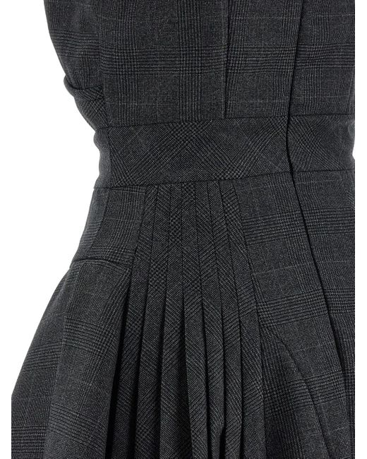 Giovanni bedin Black Prince Of Wales Pleated Dress