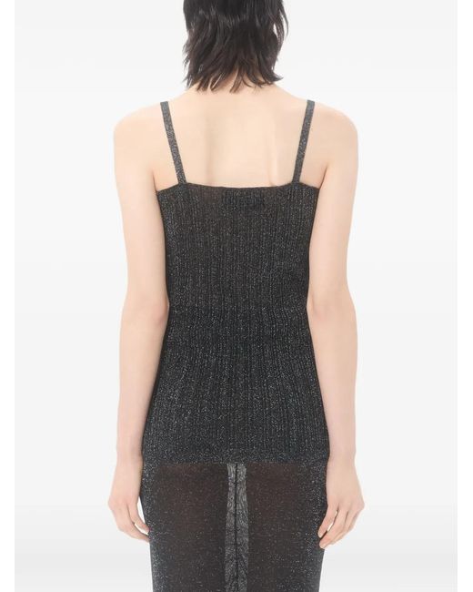 Valentino Garavani Black Lurex Knit Top