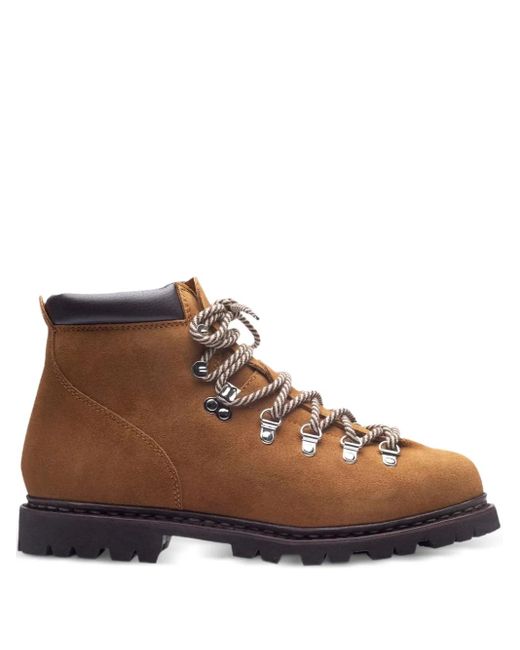 Paraboot Brown Lace-Up Suede Boots for men