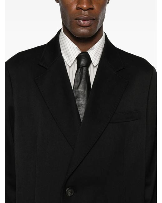 Our Legacy Black Robe Single-Breasted Coat for men