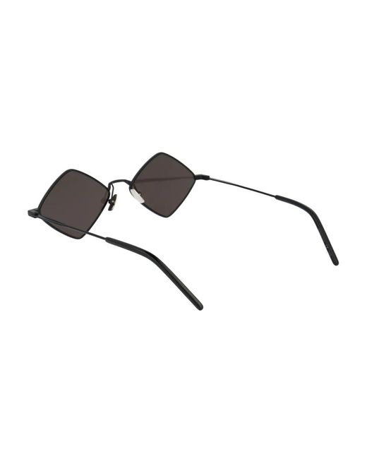 Saint Laurent Black Geometric-Frame Sunglasses