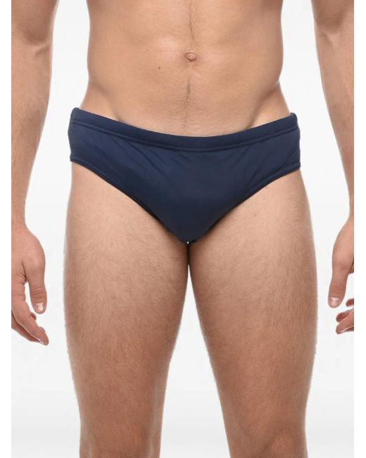 DSquared² Blue Logo-Print Elasticated Swim Briefs for men