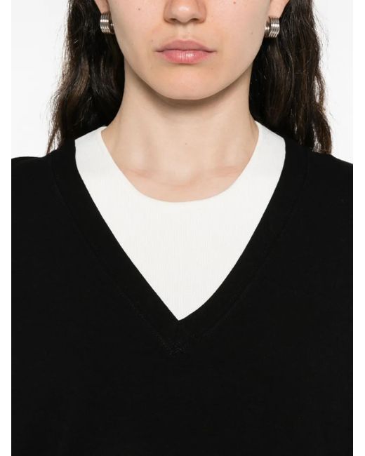 Majestic Filatures Vネック セーター Black