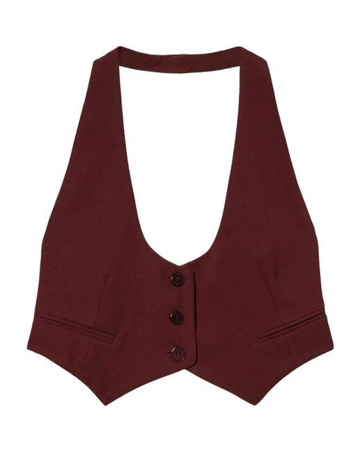Twinset ホルターネック ベスト Purple