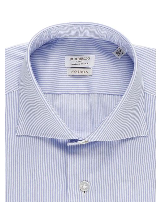 Borriello Blue Basic Striped Shirt for men