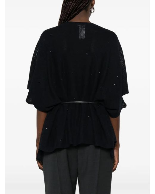 Fabiana Filippi Black V-Neck Cardi-Coat