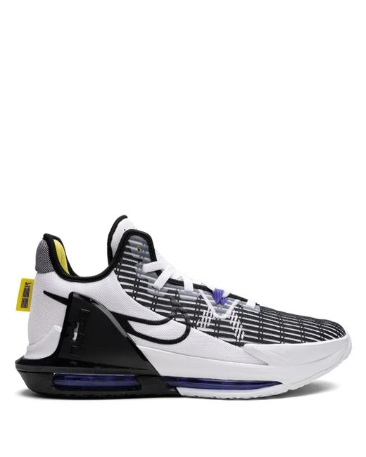 Nike White Lebron Witness Vi "Lakers Home" Sneakers