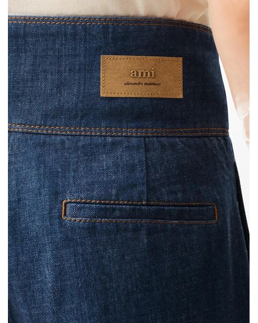 AMI Blue Wrapped Belted Jeans