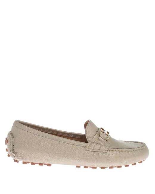 Ferragamo Metallic Odilia Textured Slip-On Loafers
