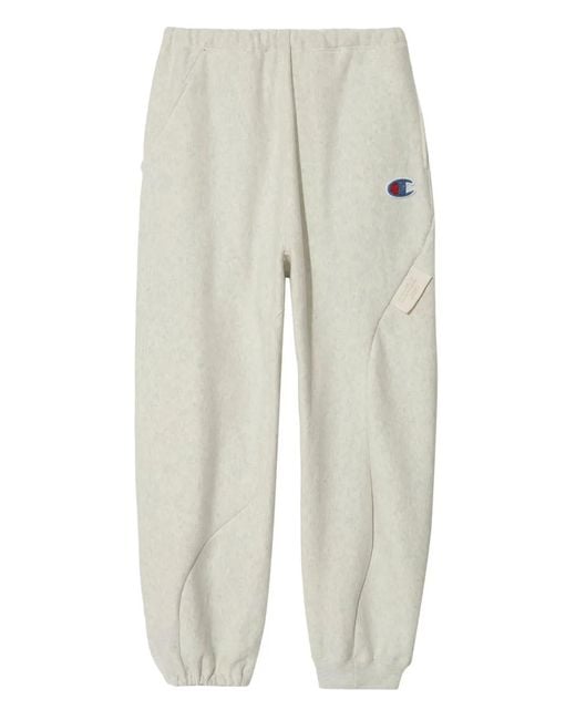 X Champion Pantaloni Sportivi Con Applicazione Rick Owens di Undercover in White da Uomo