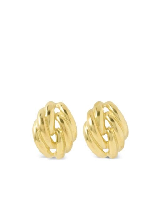 Orecchini A Bottone Clos Mini di YSSO in Metallic