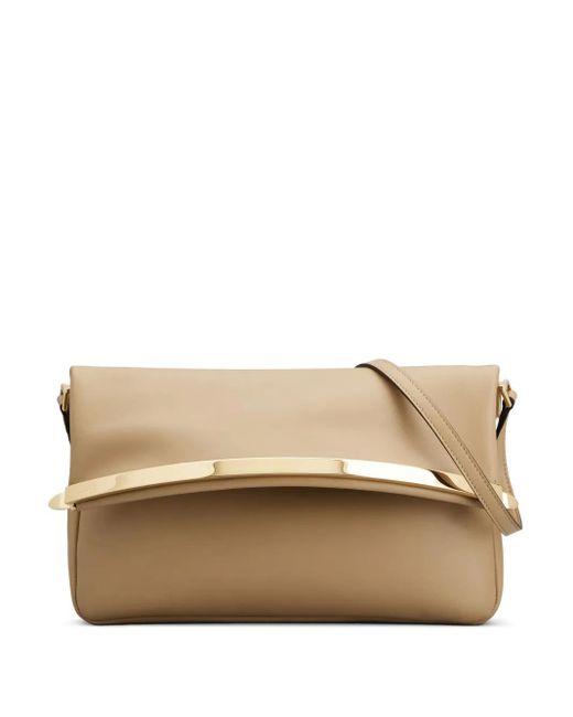Tod's レザー クラッチバッグ Natural