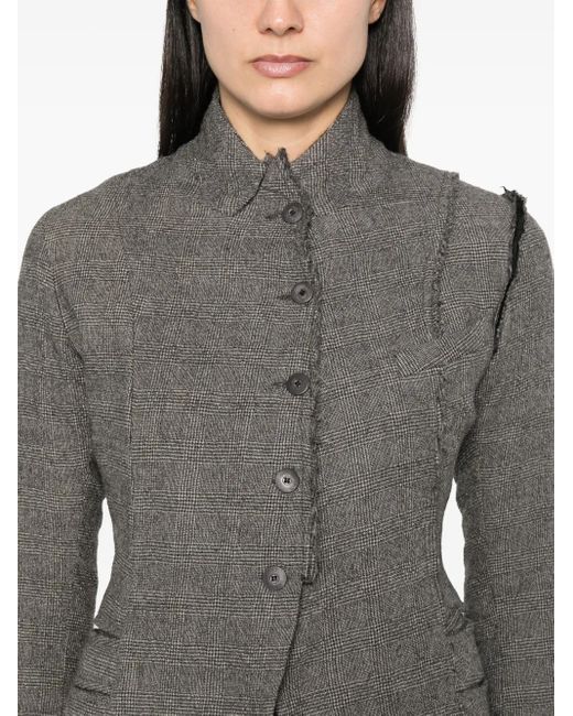 Marc Le Bihan Gray Prince Of Wales-Pattern Blazer