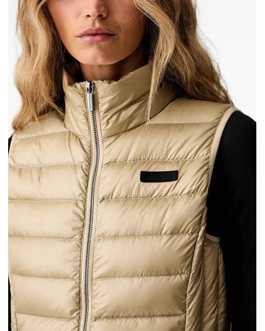 ARMANI EXCHANGE Natural Quilted High-Neck Gilet