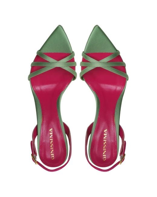 Ginissima Pink Capri Pointed-Toe Sandals