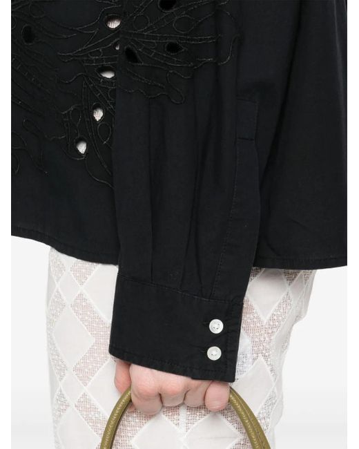 Pinko Black Hemd Mit Perlenverzierung