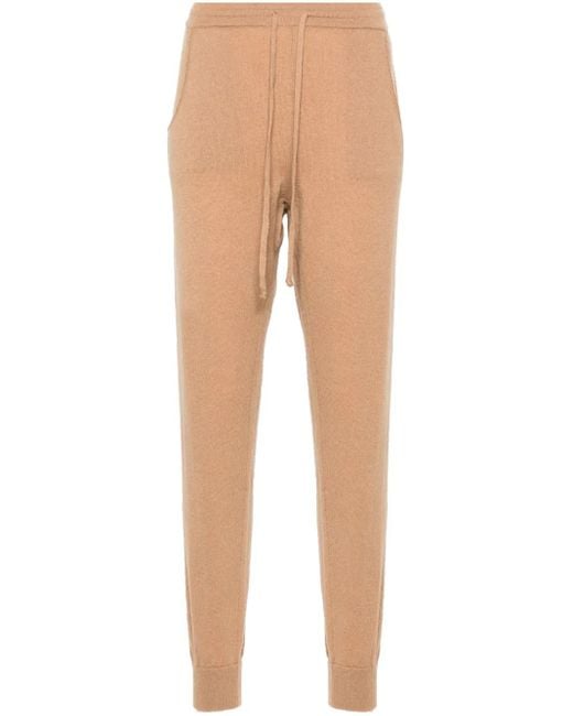 Teddy Cashmere Natural Milano Mid-Rise Track Trousers