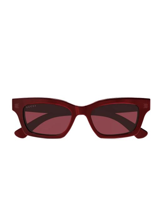Occhiali Da Sole Squadrati di Gucci in Red
