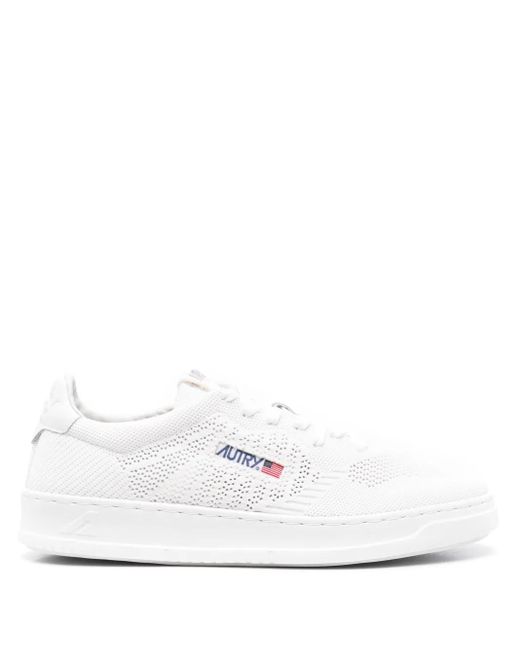 Autry White Easeknit Medalist Sneakers for men