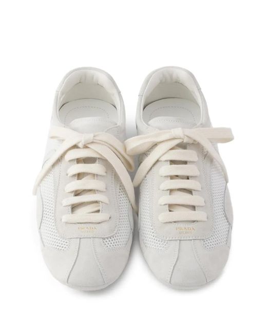 Prada White Montecarlo Re-Edition 2005 Sneakers