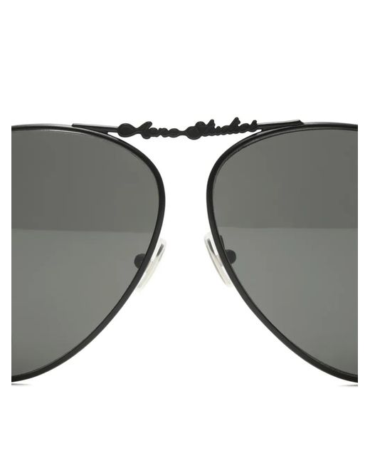 Acne Gray Logo-Detail Pilot-Frame Sunglasses