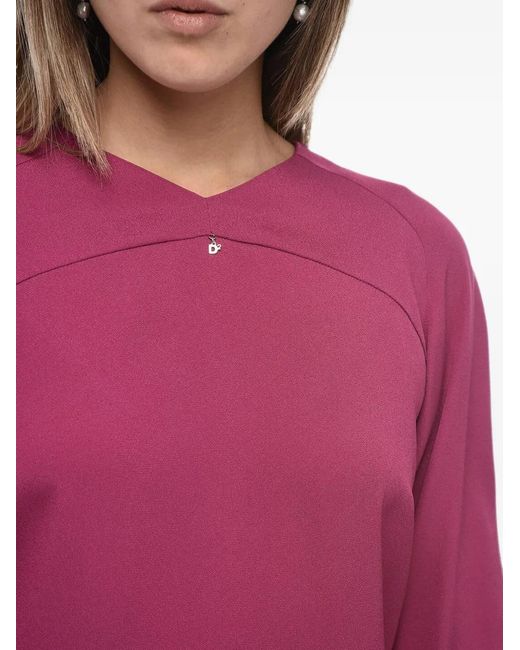 DSquared² Pink Logo-Charm Long-Sleeve Mini Dress
