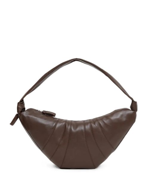 Lemaire Brown Large Croissant Leather Shoulder Bag