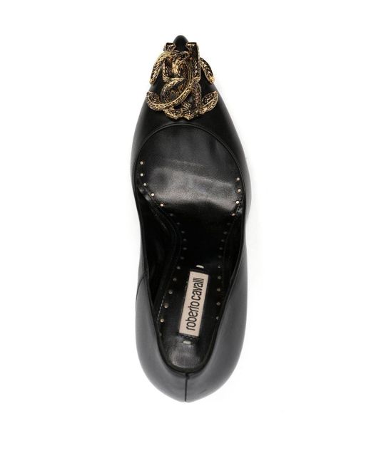 Zapatos de tacón Mirror Snake Roberto Cavalli de color Black