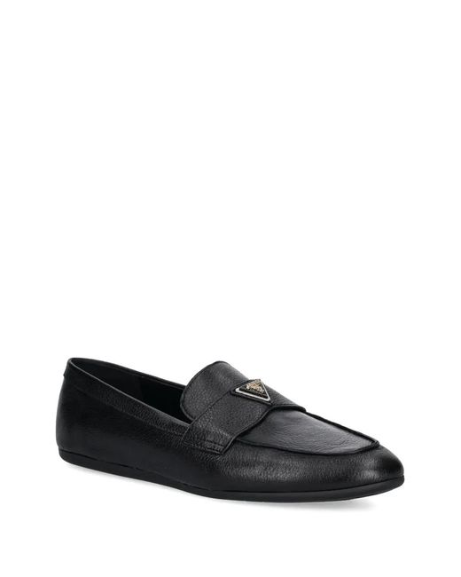 Guess Black Mocassins À Plaque Logo