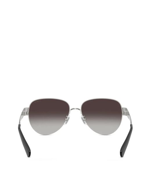 COACH Gray Pilot-Frame Sunglasses