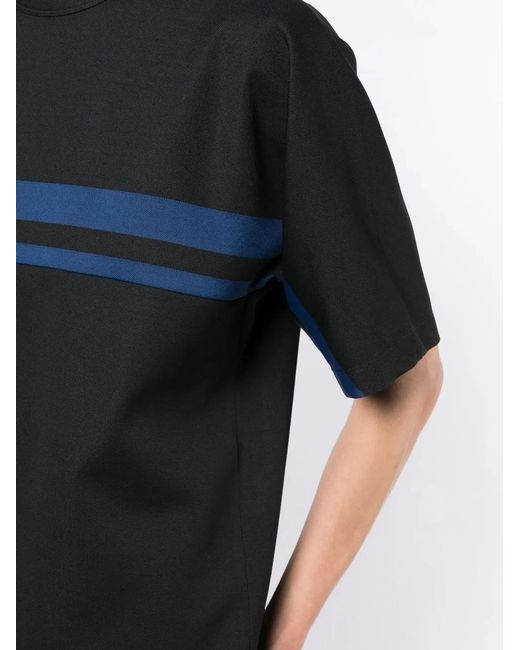 3.1 Phillip Lim Black Striped Crew-Neck T-Shirt for men