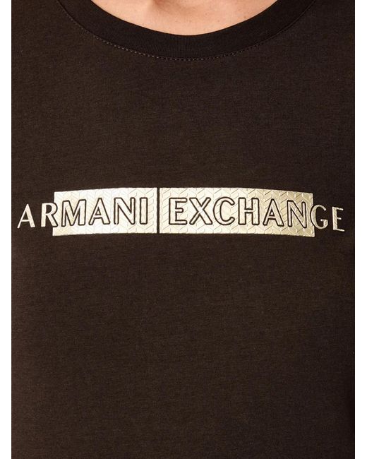 ARMANI EXCHANGE Black Logo-Print Short-Sleeve T-Shirt