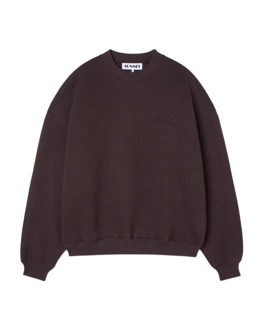 Sunnei Purple Sweat À Broderies