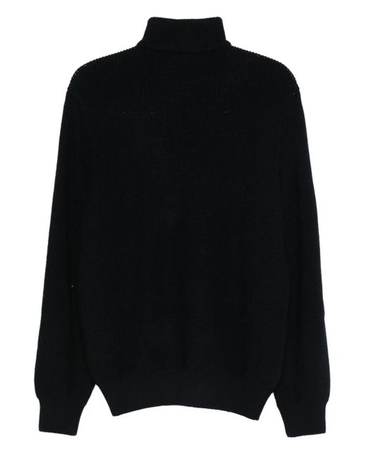 Paul & Shark Black Half-Zip Sweater for men