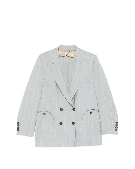 Blazé Milano White After You Everynight Check-Pattern Blazer