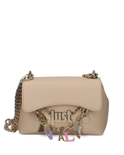 Just Cavalli Natural Charm-Embellished Shoulder Bag