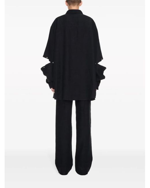 Off-White c/o Virgil Abloh Blue Wide-Leg Linen Trousers for men