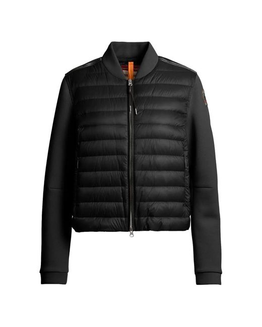 Parajumpers Black Quilted Panelled Jacket