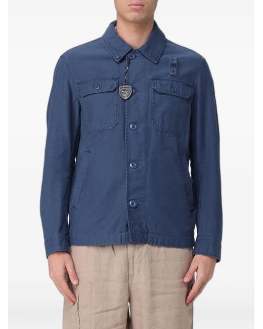 Blauer Blue Cotton-Canvas Jacket for men