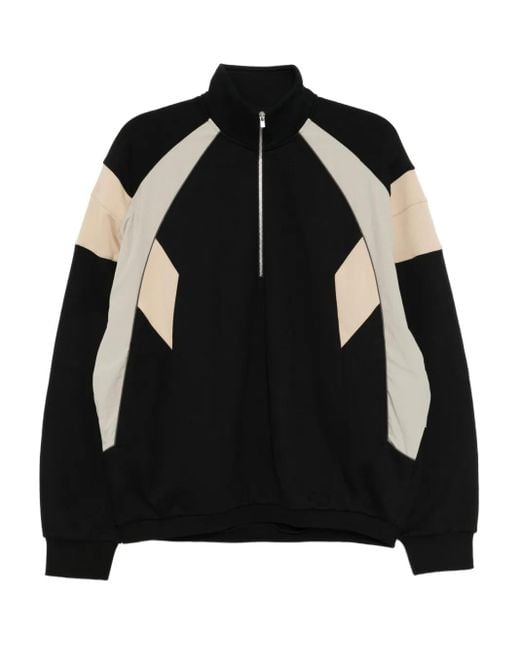 CROQUIS Black Biker Pullover Sweatshirt for men
