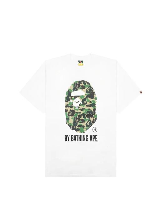 A Bathing Ape White Logo-Patch T-Shirt for men