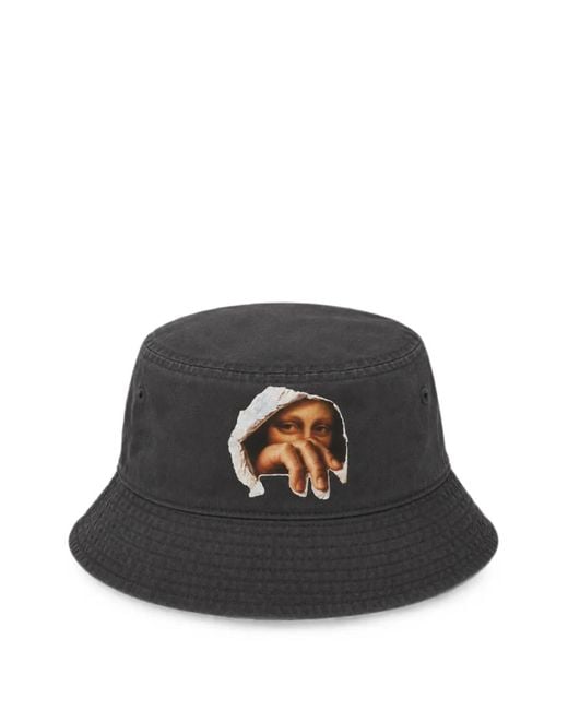 Melt Black Graphic-Print Bucket Hat