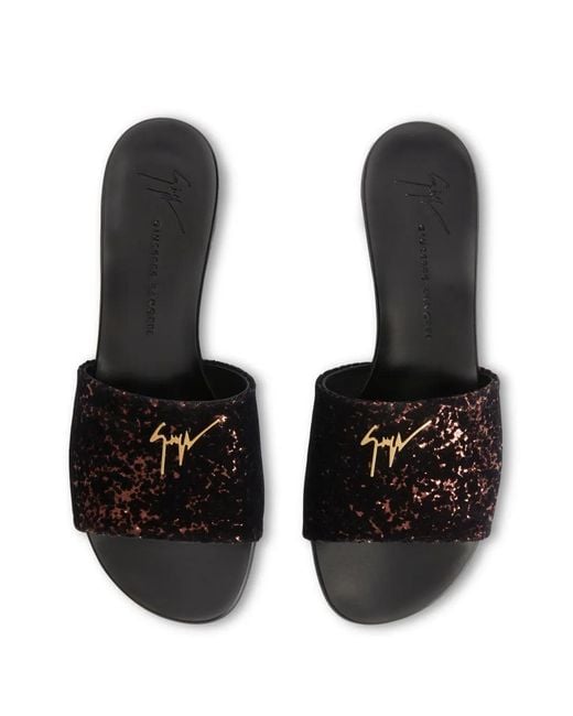 Giuseppe Zanotti Black Shirley Leather Sandals