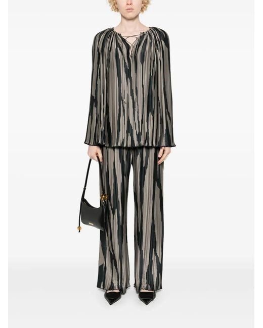 Lanvin Black Abstract-print Blouse