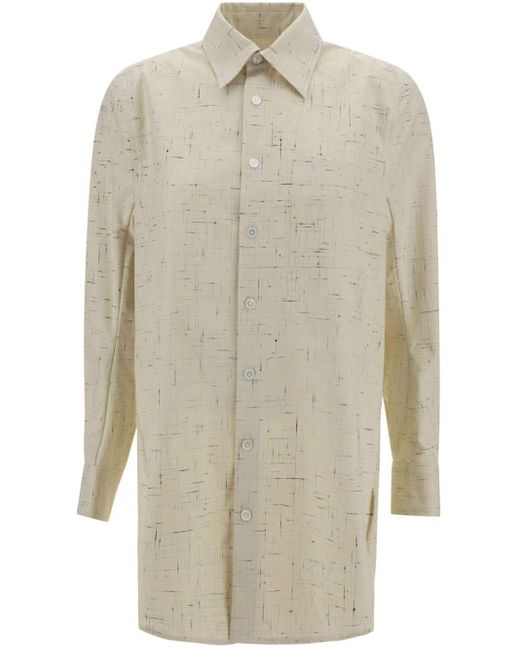 Bottega Veneta White Criss-cross Cotton Shirt