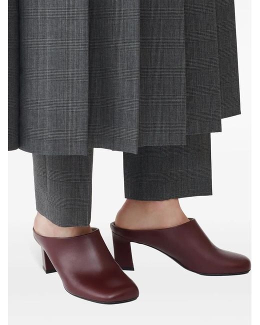 Fabiana Filippi Brown Square-Toe Mules